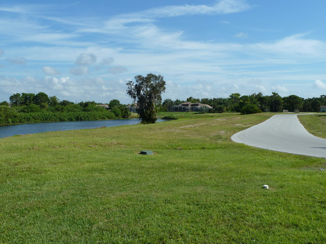 View from the front door of the villa across to the lake and Nature Reserve